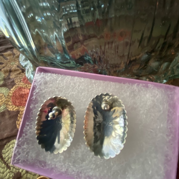 Sterling silver and lapis stud earrings. - Picture 4 of 4